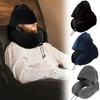 Washable Cover Travel Neck Pillow Adjustable Hooded Pillow U-shaped Pillow with Cap  Outdoor Travel