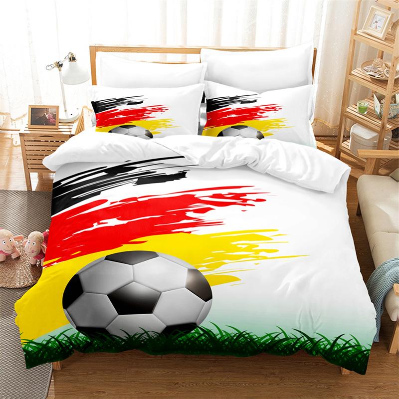 Football Bedding Boy Sports Duvet Cover Set King Size Youth Bed Comforter Set Fashion Comforter Cover Bedding Sets Bed Set