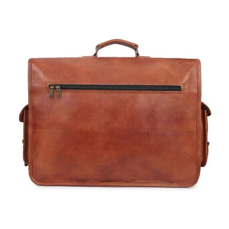 Men's  Vintage Artist Leather Messenger Bag Shoulder Laptop Bag Briefcase