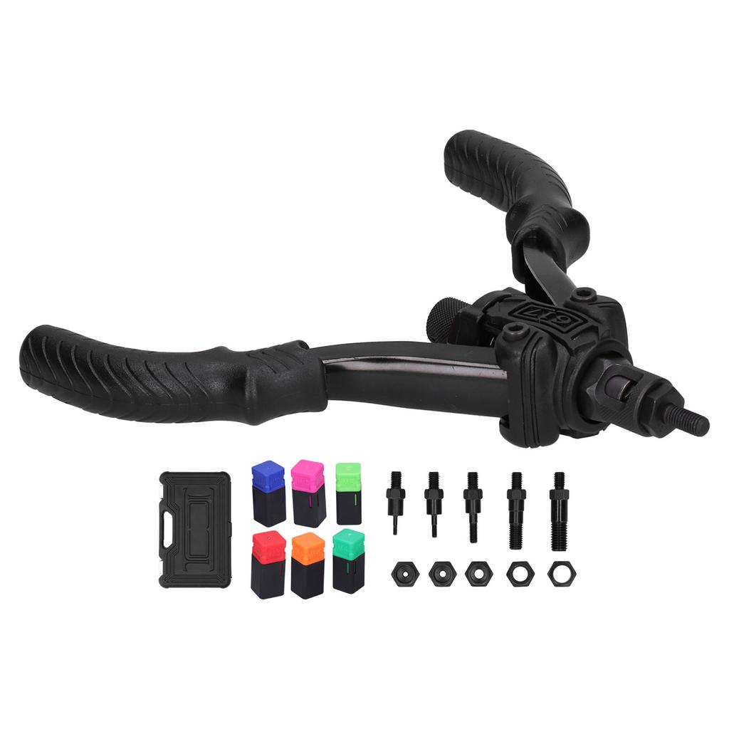 Handnietmutternpistole Manueller Setzer Werkzeugsatz Nietsatz mit Dorn M3 M4 M6 M8 M10 M12