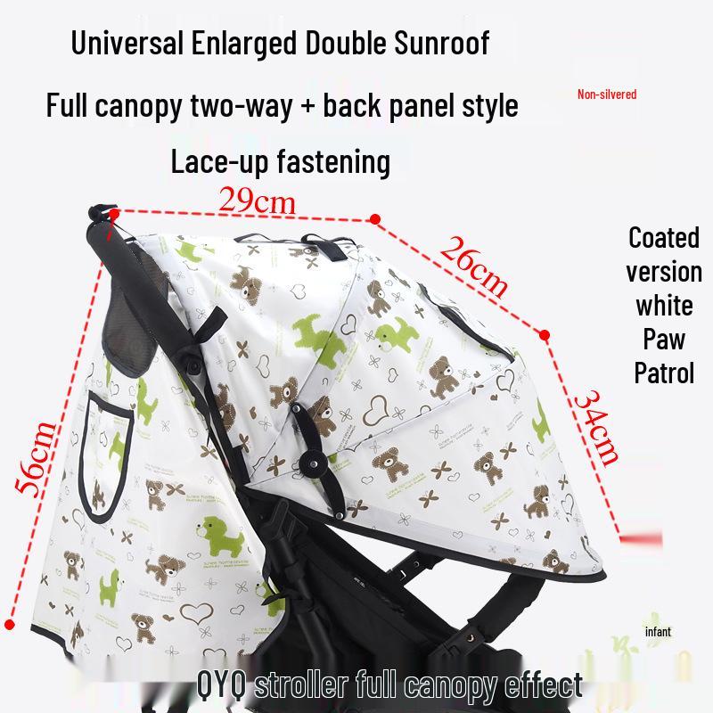 Universal Baby Stroller Sunshade Canopy with Pockets
