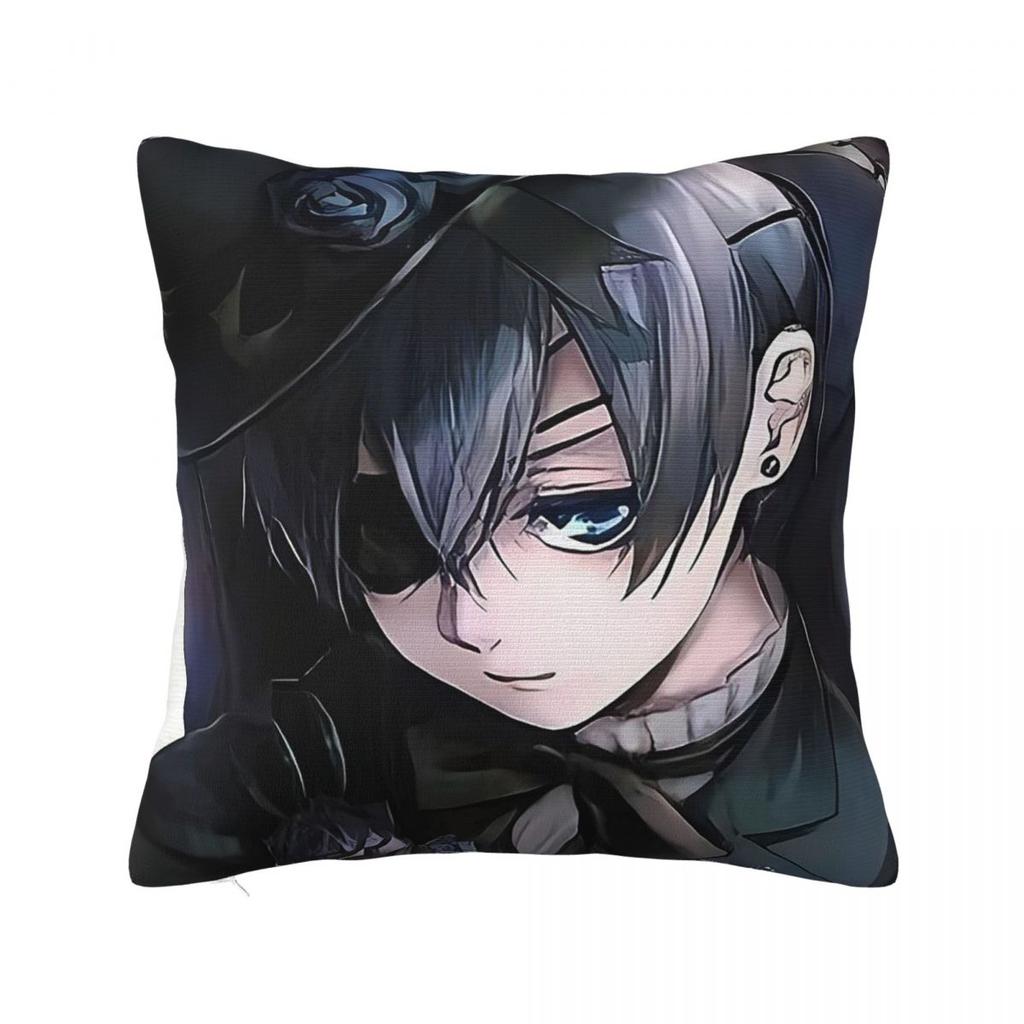 Anime Black Butler Square Pillowcase Cushion Cover Pillow Case Throw Pillow Cover for Home Sofa Living Room