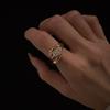Bague Unique en Diamant Marquise à Porter des Deux Manières pour Femmes Mode Empilable Anneau Large Déclaration