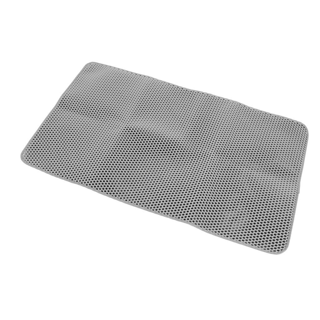 45.67 X 25.98in Cat Litter Mat EVA Anti Slip Water Resistant Easy To Clean Pet Litter Trapping Mat
