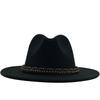 Women S British Style Cashmere Large Brim Fedora Hat 56 58cm