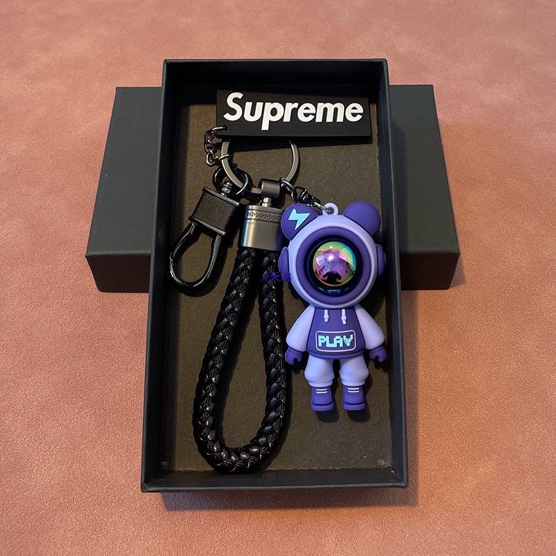 Cute Cartoon Lightning Bear Keychain - Personality Pendant for Couples, Bags & Cars - Creative Gift for Men & Women.