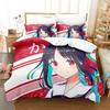 3D Print Anime Kaguya-sama Love is War Beding Set Bedrom Soft Modern Bedspreads Comefortable Soft with Soft Fabric Duvet Cover Quilt Pilowcase