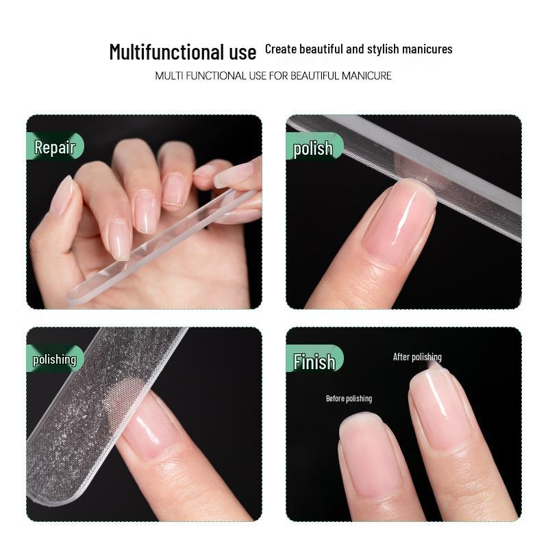 Nano Glass Nail File - Black Technology Manicure Polisher for Shaping and Mattifying Nails
