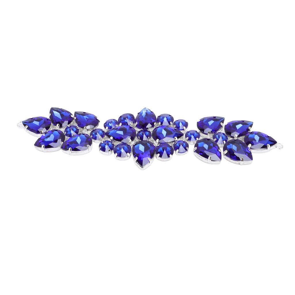 Applique Strass Verre Exquise Éblouissante Fleur Strass Verre Patch pour Vêtements Robe de Mariée