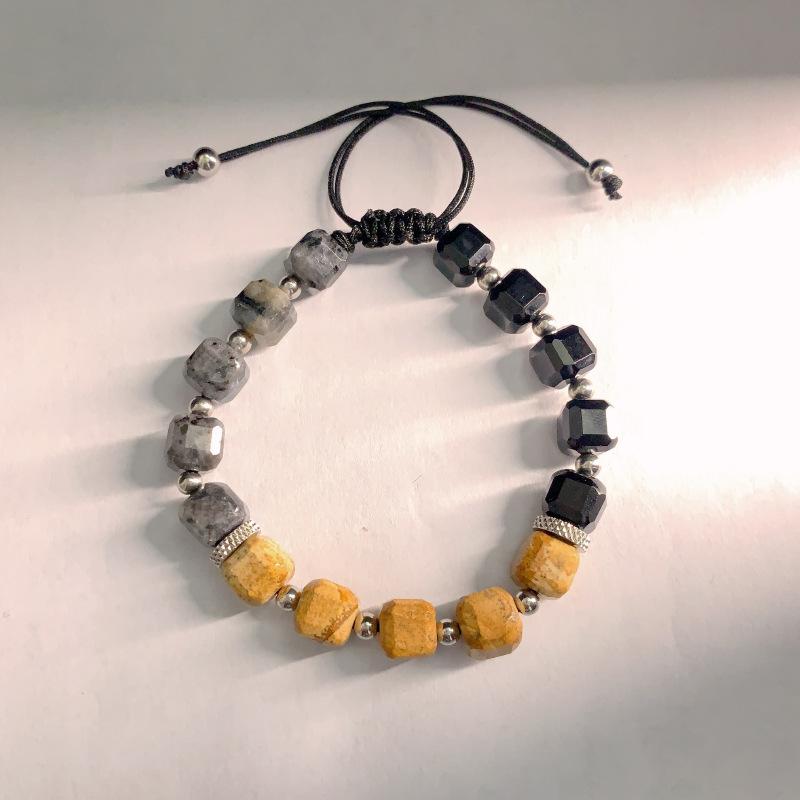 JYL TS Bracelet  Map Stone Faceted Style Channels Adventure & Luck glitter picture вино красного