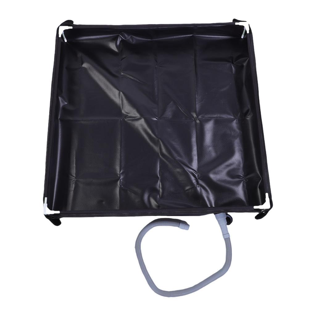 Tragbare Duschwanne 31,5x31,5x3,9 Zoll Faltbare Duschbasis mit Bodenablauf Abnehmbares Ablaufrohr für Zeltcamping Wohnmobil Strand