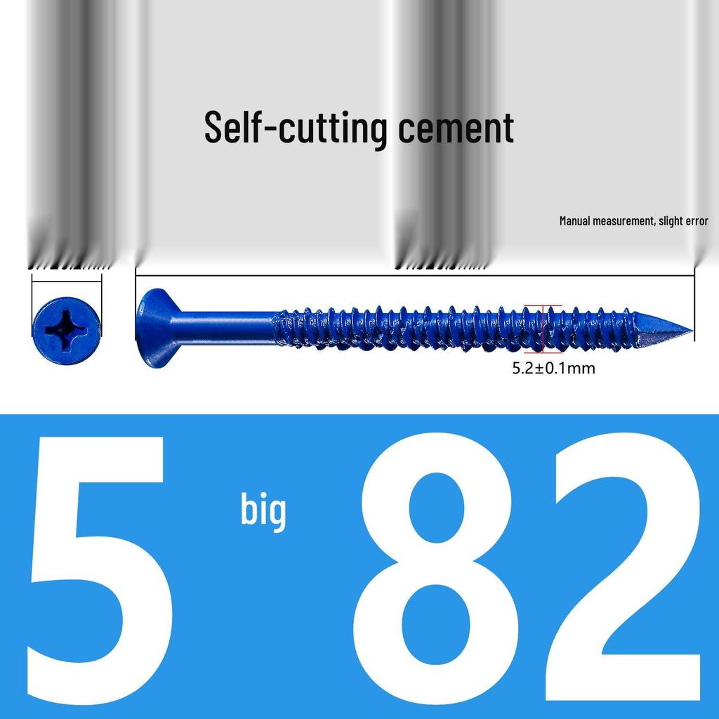Blue Rust-Proof Countersunk Self-Tapping Cement Screws
