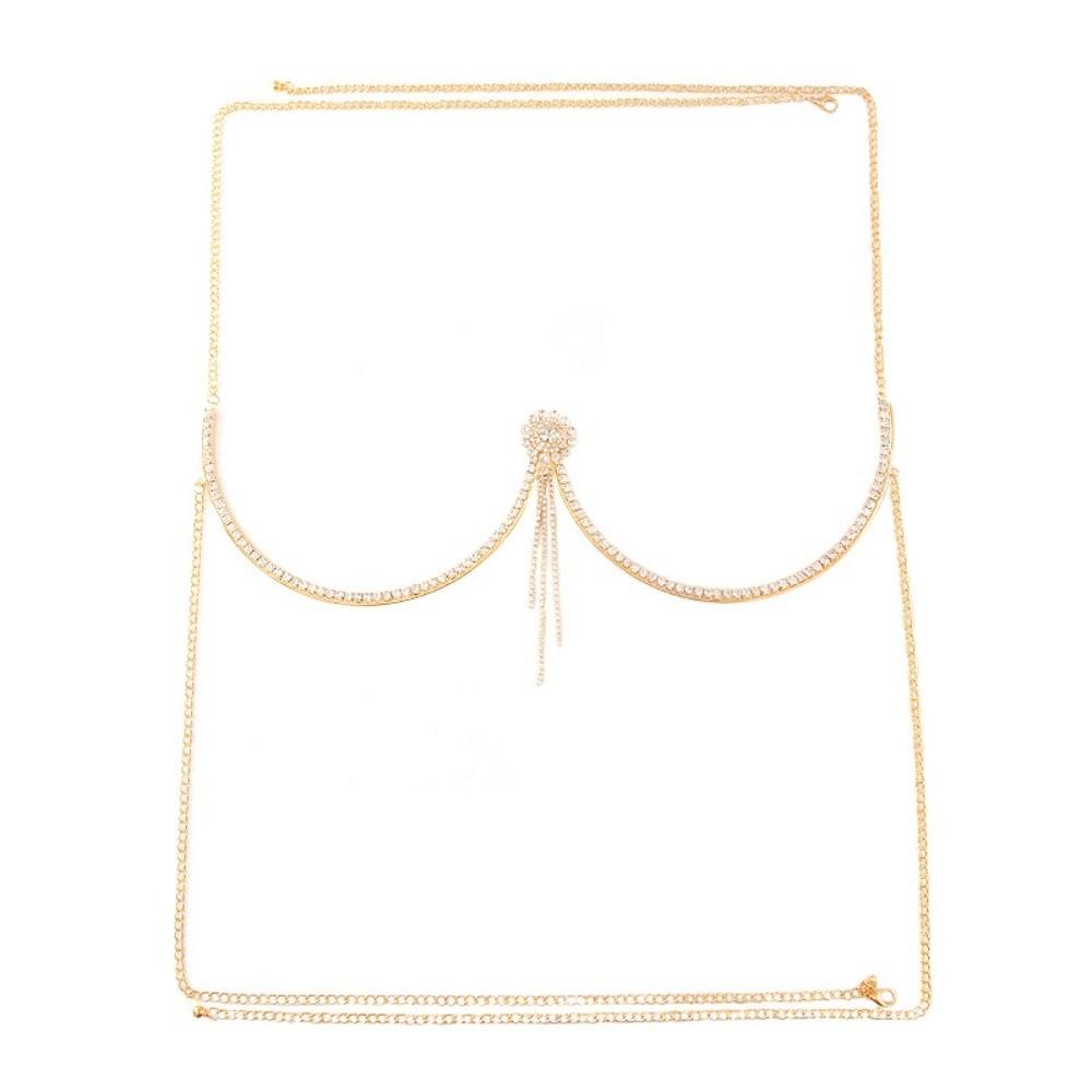 Tassel Chest Support Body Chain Heart Breast Chain Punk Bra Chest Chain  Girls