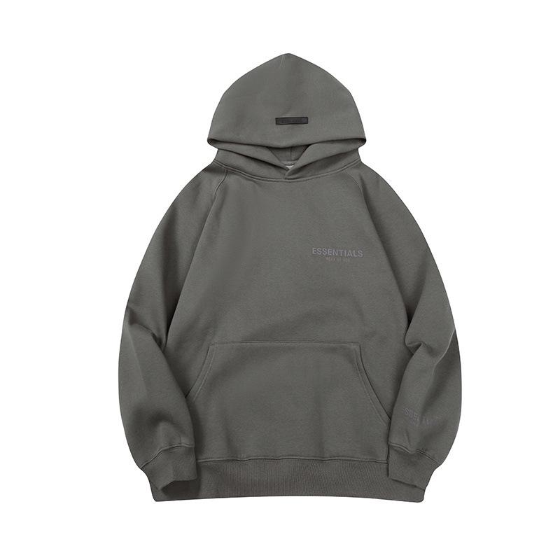 FEAR OF GOD ESSENTIALS Unisex Samt-Hoodie mit Beflocktem Schriftzug