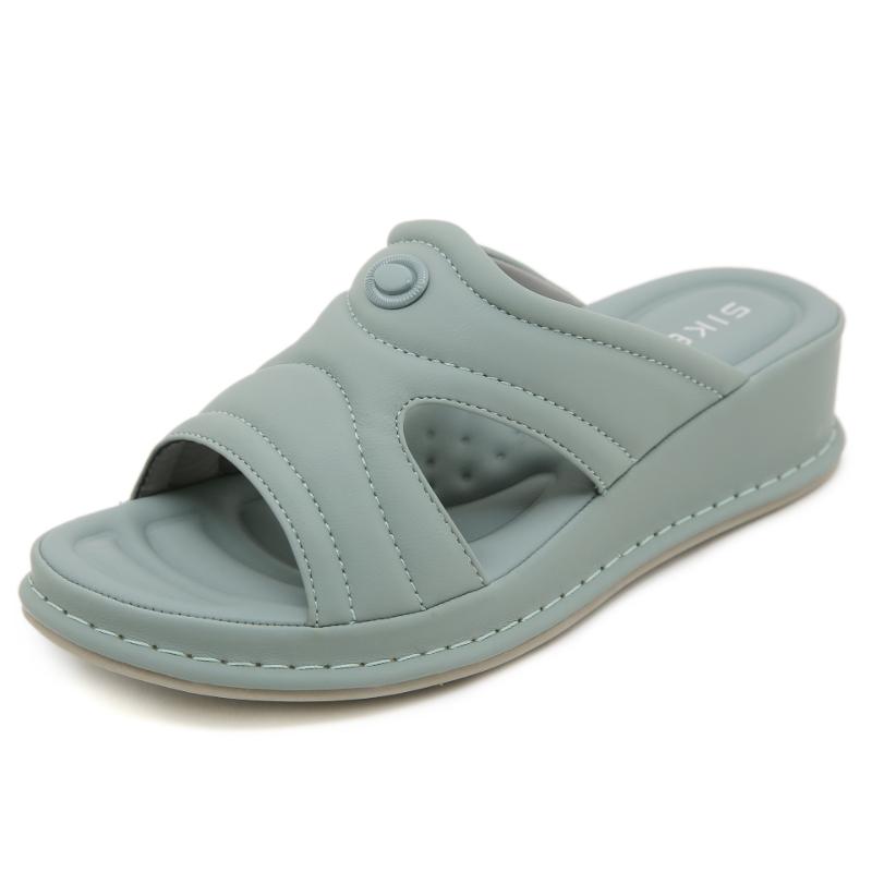 Frühlings- und Sommer-Europäische Sandalen für Damen Bequeme Hausschuhe für draußen Große Größe Lässig Leicht Süß Dicksohlige Hausschuhe