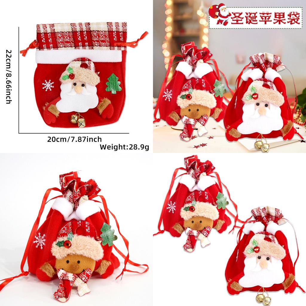 Charming Santa Claus Gift Bag For Christmas Festive Parties And Decorations