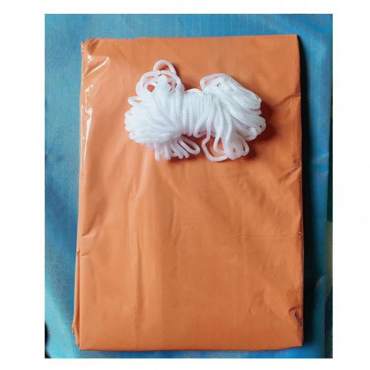 Portable Orange Emergency Tent & Sleeping Bag with Insulation - Outdoor Camping Raincoat & First Aid Blanket Combo.