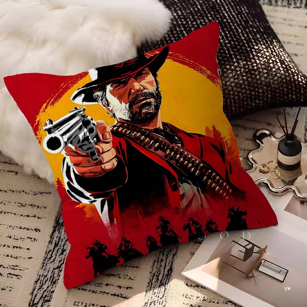 Spiel R-Red Dead-R-Redemptions 45*45cm Kissenbezug Kissenhülle Dekor Kissenbezug Heim-Kissenbezug Für Sofakissen