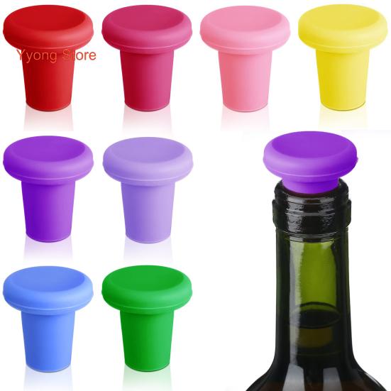 

8 шт. пробка для бутылки вина, не легко деформируется, гибкая, многоразовая, простая в использовании, силиконовая пробка для пивной бутылки, герметик для вина, принадлежности для бара разноцветный