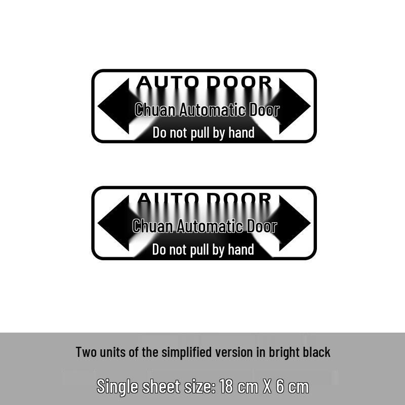 Electric Door Warning Sticker for Business Vans: Compatible with GL8, Odyssey, Elysion, VITO, Toyota Sienna