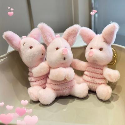 Ultra Niedliches Rosa Ferkel Plüschtier Schweinchen Puppe Mit Schlüsselanhänger für Schultasche Junges Mädchen Stil Perfekte Kinder Mädchen Geschenke