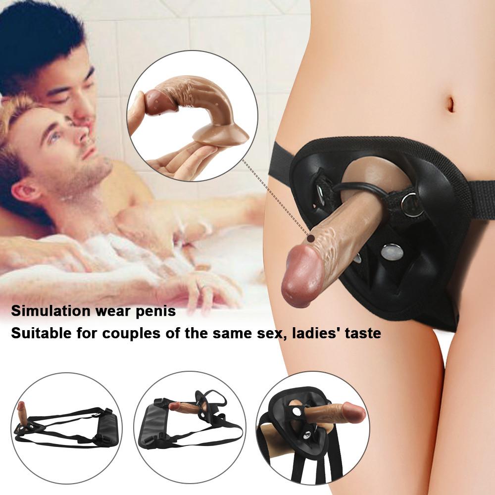 Ενήλικο Σεξουαλικό Παιχνίδι Φορέσιμο Δονητής Ρεαλιστικό Σεξουαλικό Παιχνίδι Για Λεσβίες Γυναίκες Ζευγάρια Δονητής Στράπον Πέος Βεντούζα Αναπληρωματικός Πωπός