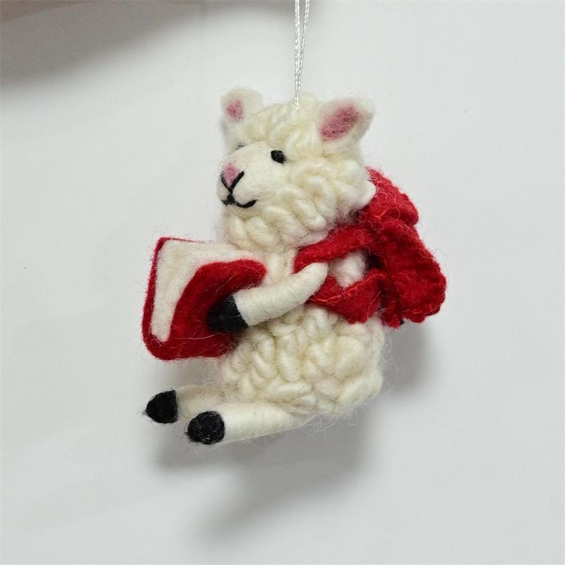 Handmade Wool Felt Animal Keychain Ornament