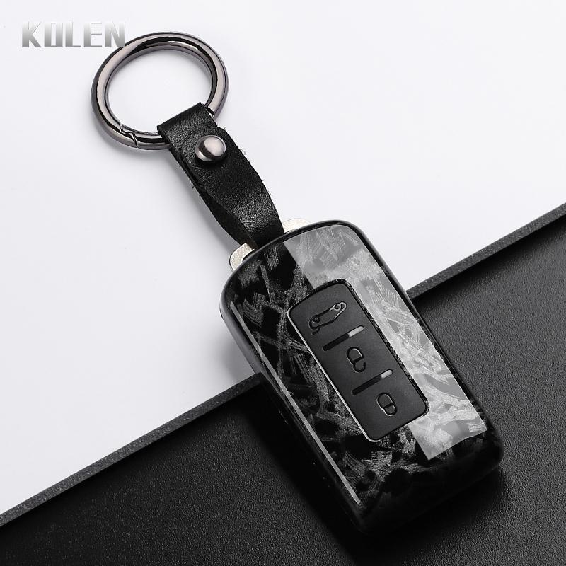Abs Carbon Fiber Style Car Key Case Cover For Mitsubishi Xpander Outlander Asx Pajero Eclipse Cross Montero Keychain Accessories