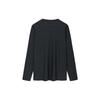 Anta Plain Round Neck Long Sleeve T-Shirt Men tops Black 152337402-2