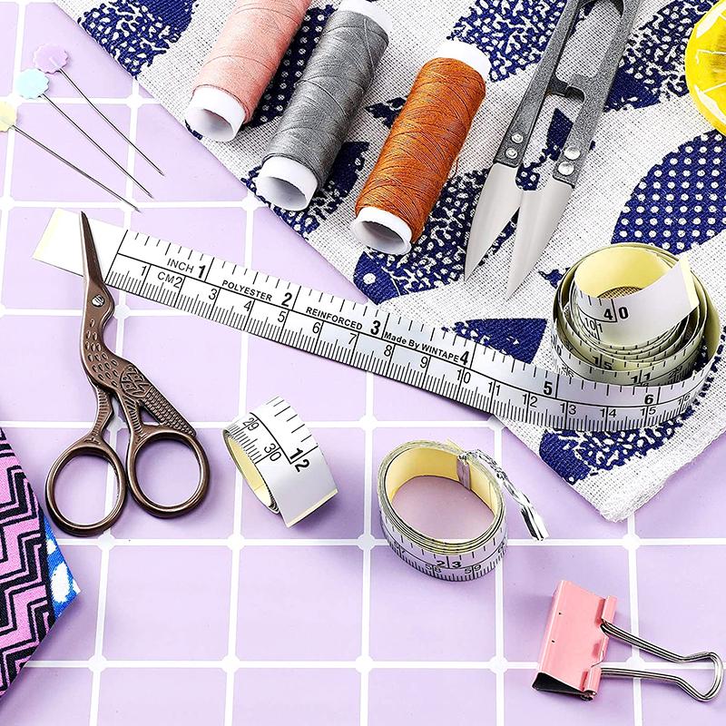 1Roll Measurement Tools Double Scale Sewing Machines Sticker Soft Sewing Table Measuring Flexible Ruler Self Adhesive DIY 150CM