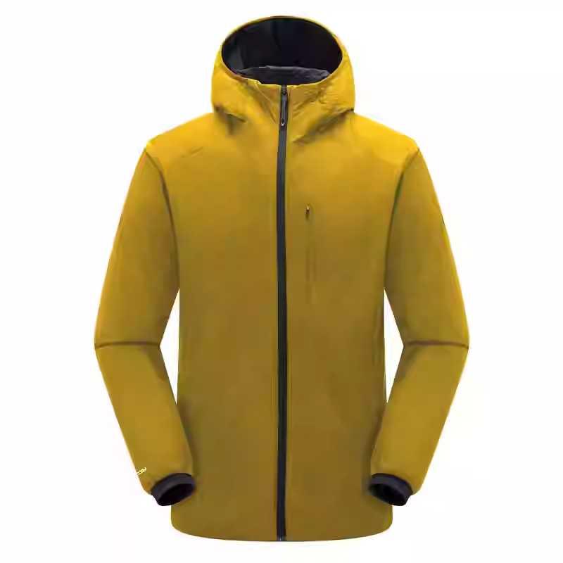 Under Armour Comfortable Hooded Water-Resistant Warm Casual Jacket Men Jacket Mustard-Yellow 14412254-0027