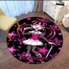 Custom Name Monster High Printed Round Rug Carpet Chair Rug Area Rug Entryway Doormats,for Office Chair Living Room Bedroom Kitchen Room.