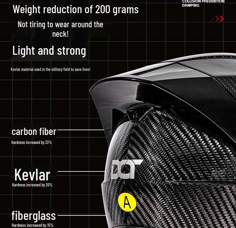 Carbon Fiber Ultra-light Full Face Motorcycle Helmet - Anti-fog, Racing, Unisex