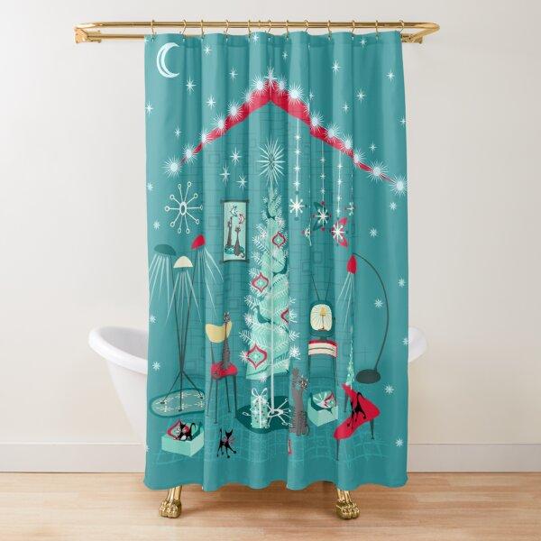 

Шторка для душа Mid Century Meow Ретро Атомик Коты Шторка для душа Кити Животное Винтажный Декор Ванной Комнаты Тканевая Шторка С Крючками W60H190(CM)-1 Pcs