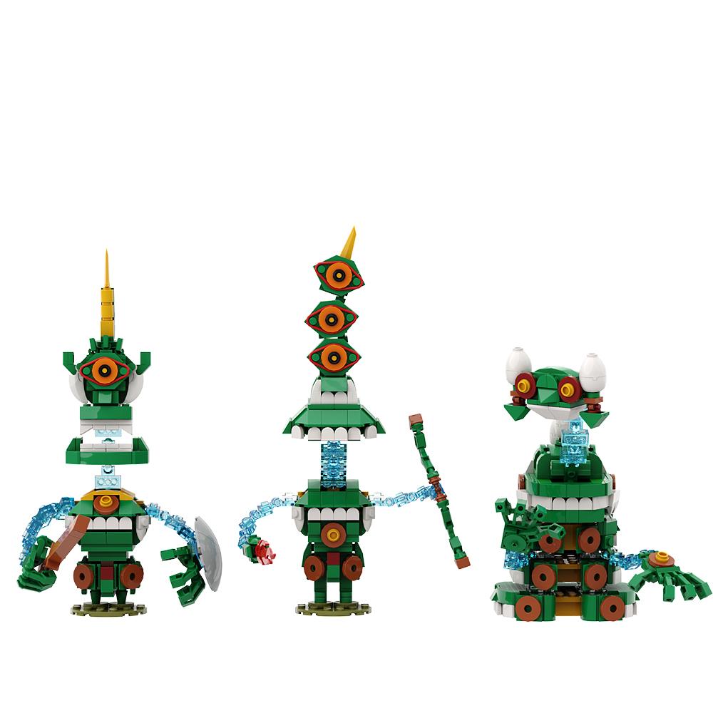 Gobricks MOC Zeldaing Wild Breath Demon Guard Shield Soldier Bricks Mauler Magic Statue Steward Building Blocks Toy Gifts