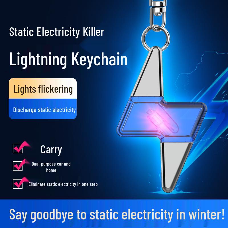 Anti-static Car Keychain Discharger & Lightning Protector