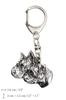 בוקסר, בוקסר גרמני IV - מחזיק מפתחות מצופה כסף עם כלב, קישוט לתיק יד, תליון לתרמיל של מותג Art-Dog