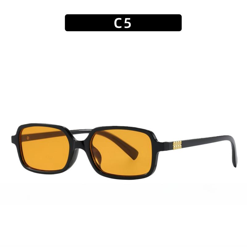 Modne małe kwadratowe okulary przeciwsłoneczne w stylu europejsko-amerykańskim - Unisex Street Style z wysokiej klasy wykończeniem