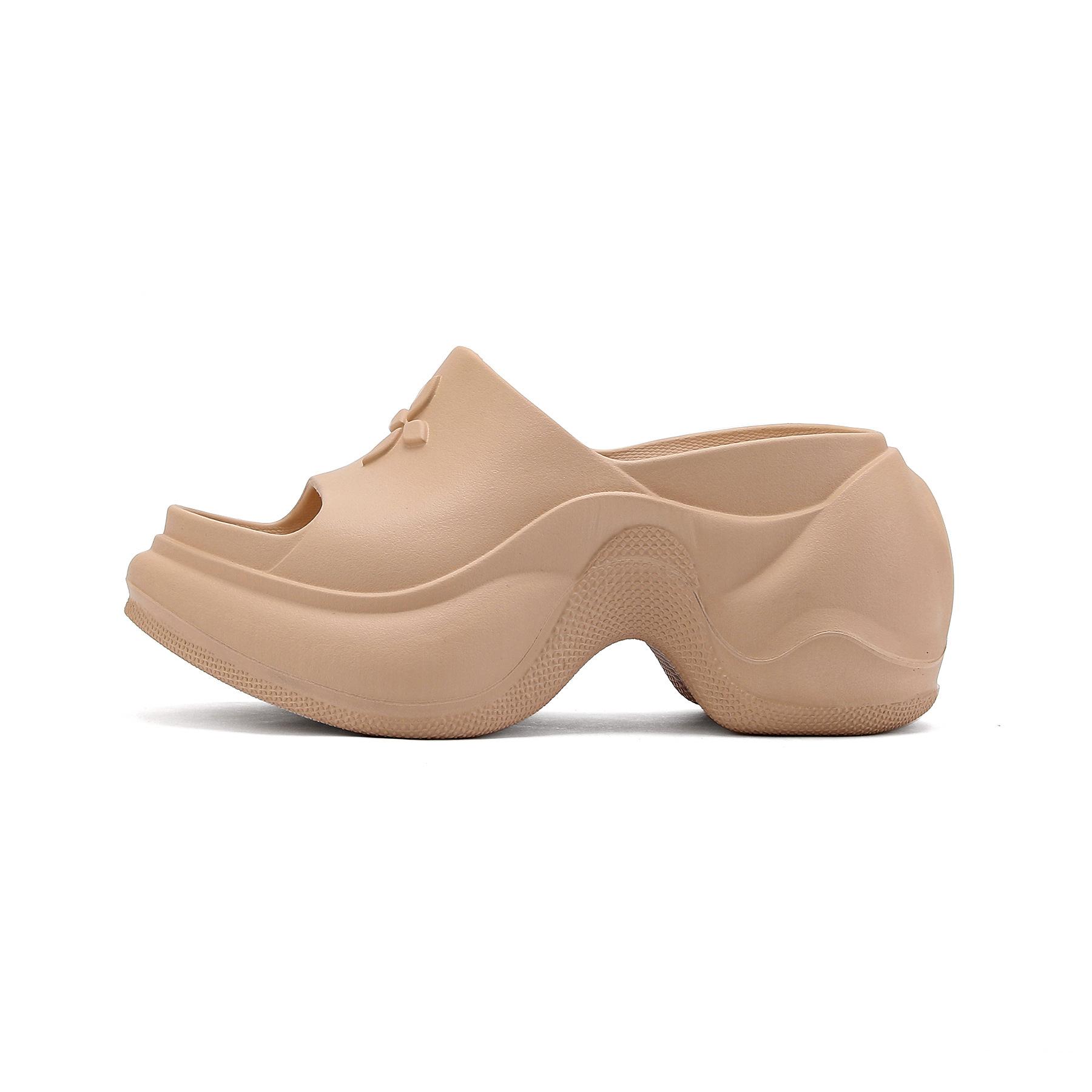 

6 см женские тапочки на толстой подошве сандалии в богемном стиле сандалии на плоской подошве Eva удобные тапочки 2024 новые летние новые универсальные уличные 40 хаки