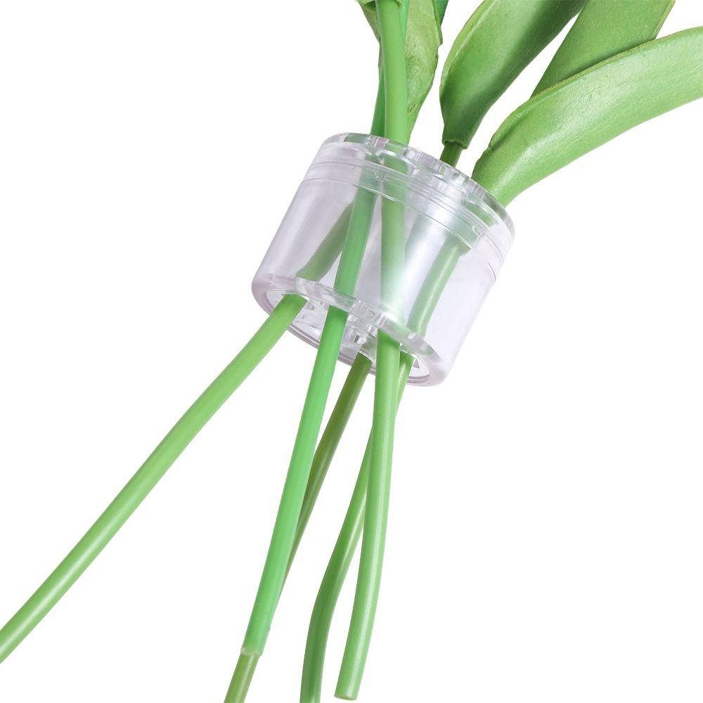 Round Spiral Ikebana Stem Holder Plastic Transparent Flower Vase Holder Convenient Durable Bouquet Floral Arranger Holder Office