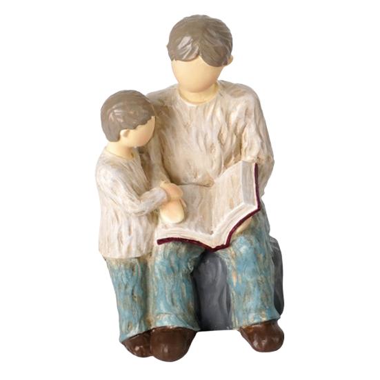 Resin Carving Family Figurine, Mother Father Son Daughter Statue, Hand-Painted Parents Kids Sculpture, Gift for Mother's Day Father's Day