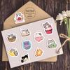 500PCS Creative Cartoon Cat Small Pattern Graffiti Decoration Roll Stickers Laptop Envelope Sealing Stickers Waterproof Stickers