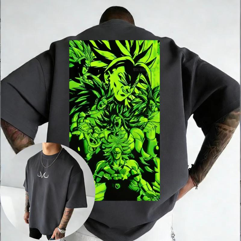 2026 Dragon Ball Unisex Summer Cotton Tshirt New Anime Broli Co Printed Harajuku Trendy Loose Casual Y2K Parentchild Top