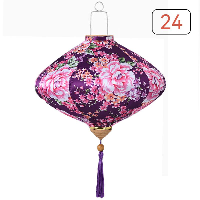 Seidenlaterne im chinesischen Stil 12/14 Zoll Antike Palastlaterne Vietnam Traditionell Mondfest Frühlingsfest Party Hängende Dekoration