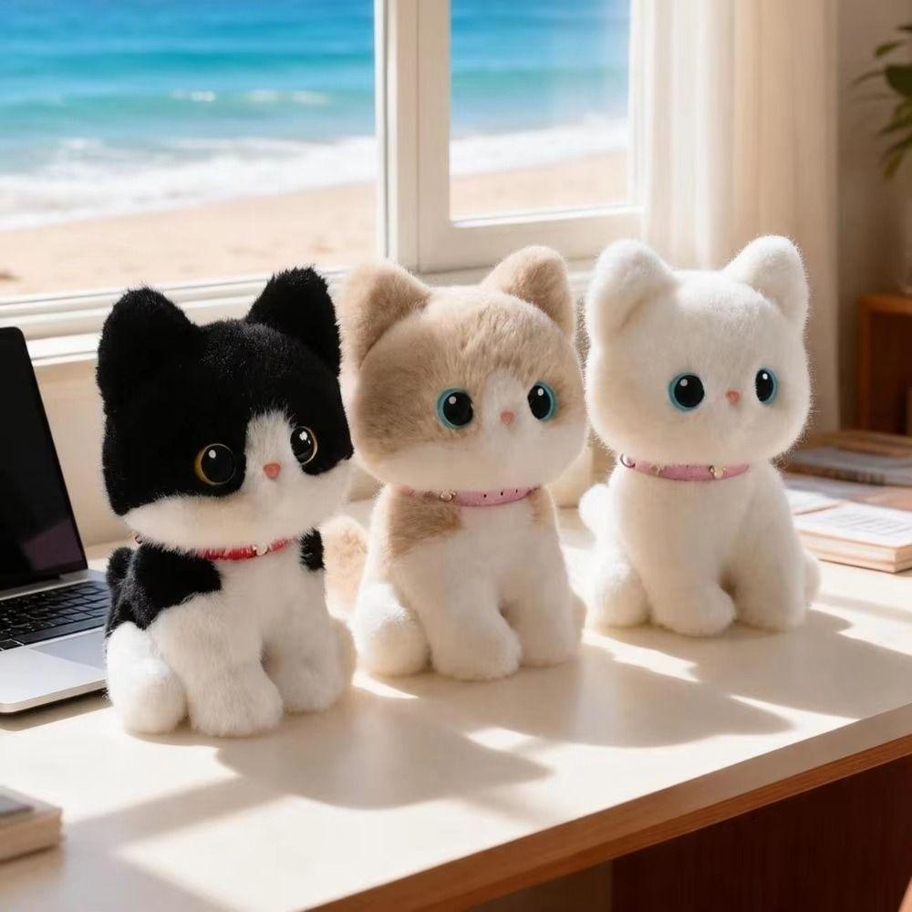 Soft Fluffy Kitten Plush Toys Stuffed Animals Stuffed Cat Lovely Pet Cat Doll  Birthday Gift
