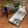 For Honor Magic 7 6 5 4 Lite 3 Pro Plating Four Corners Anti-fall Silicone Soft Case Mirror Rabbit Stand Clear Bead Chain Cover