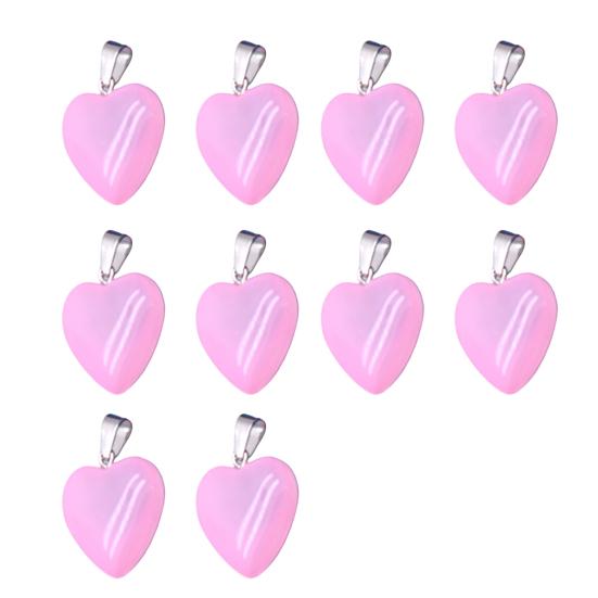 Heart Shape Pendant Necklace Charm 20mm Love Heart Shaped Pendant Jewelry Accessory for DIY Crafts Necklaces Bracelets Key Chains