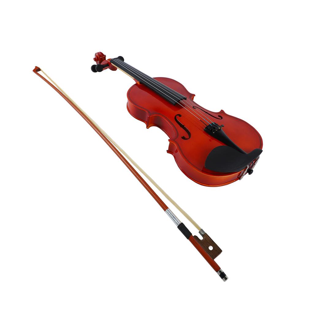 Wooden Violin Bow Case Bridge Kit Comfortable Hand Feel Stable Wood Violin for Beginner