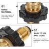 Gas Tank Adapter Large Transfer Converter Outdoor Supplies Propane Compact Brass