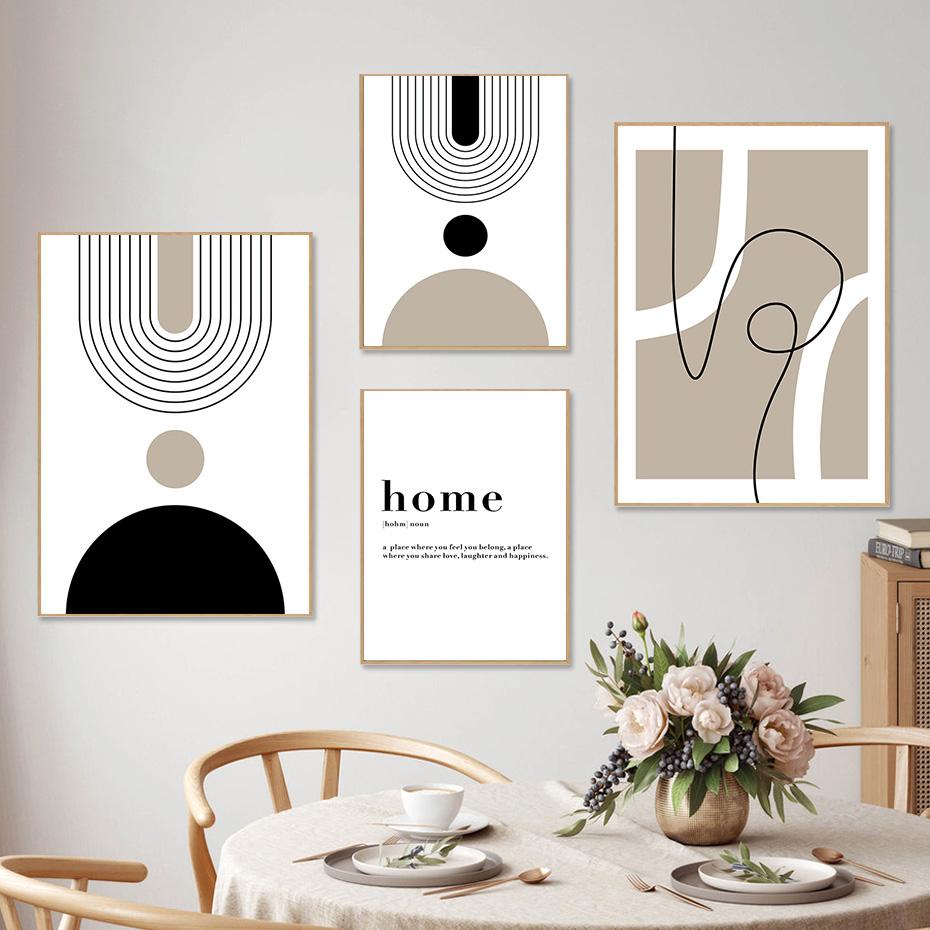 Rainbow Line Minimalism Poster Bohemian Abstract Canvas Painting Wall Art Print Picture Living Room Interior Home Decoration